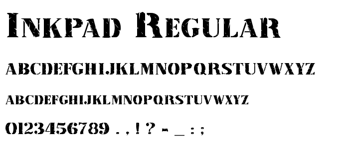 Inkpad Regular font